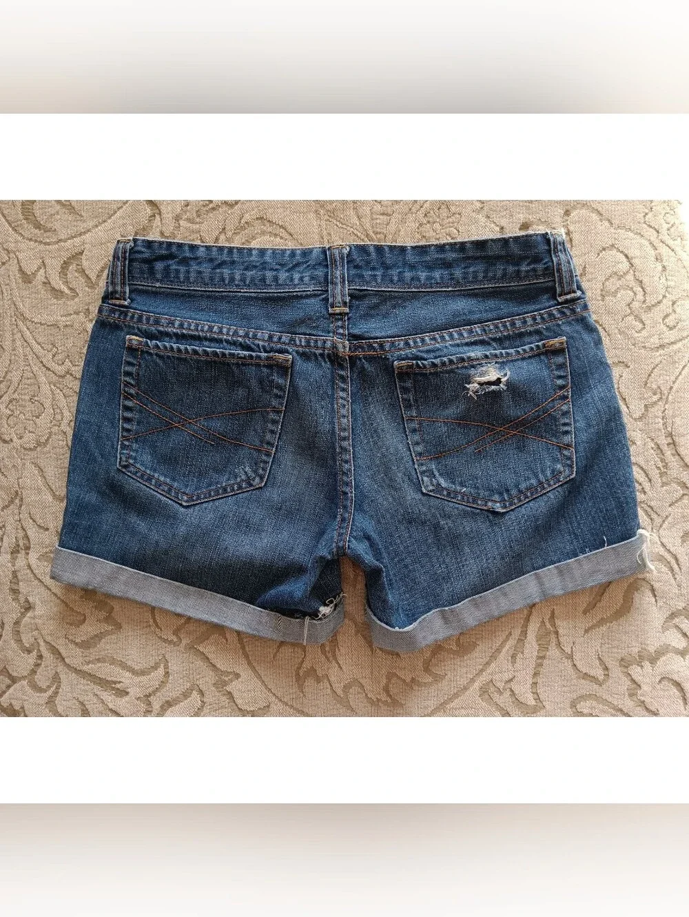 Aeropostale Distressed Denim Cuffed Shorts